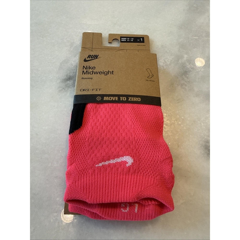 New Nike Midweight‎ Dri For Running Sock No Show Women's 10-13